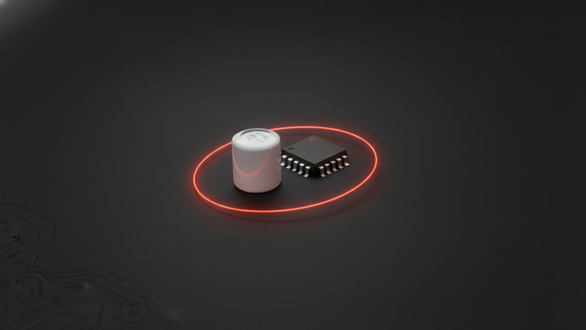 Decoupling capacitors next to a chip's power pins