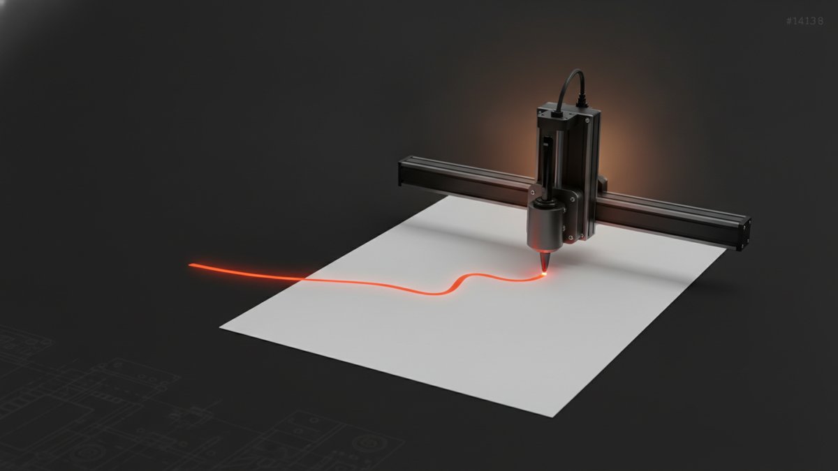 CNC plotter kit drawing on A4 paper with stepper motors
