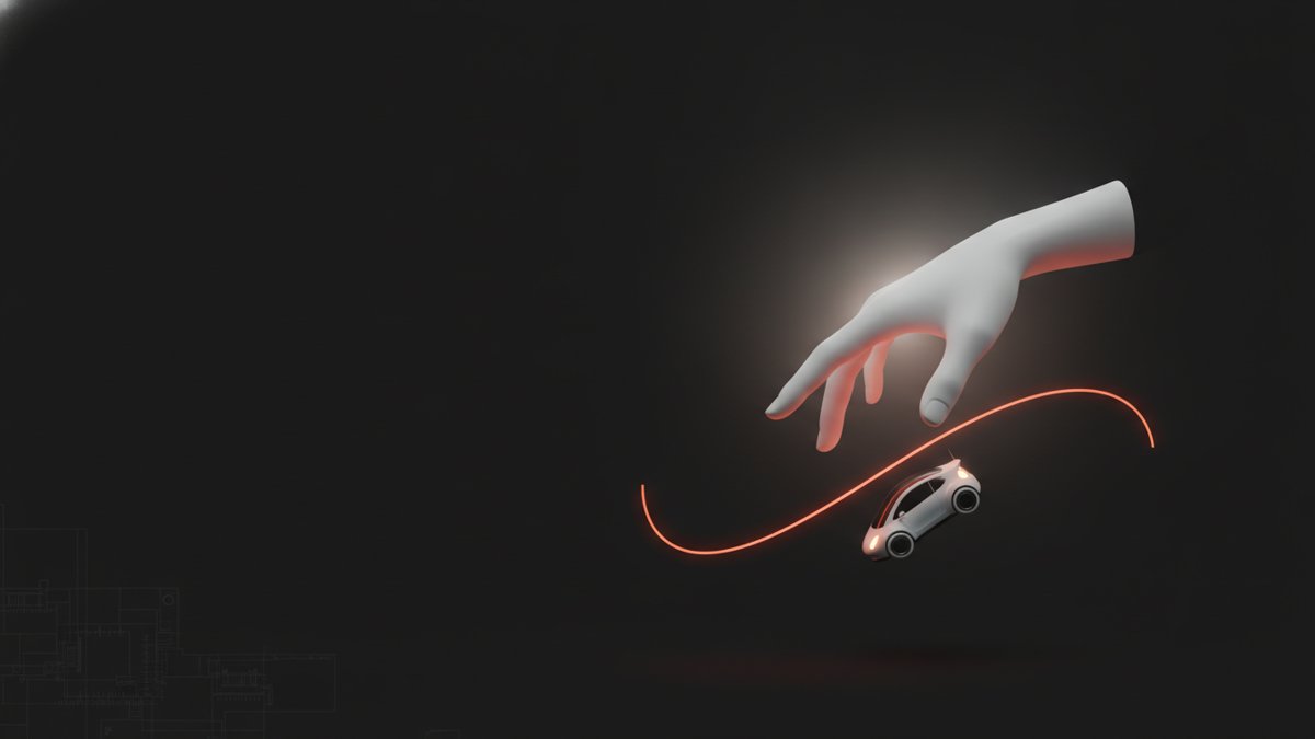 Gesture controlled robot steered by a wrist-worn transmitter