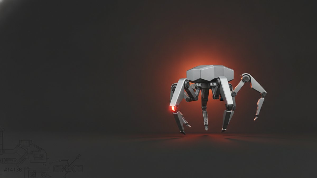 Hexapod robot walking on six servo-driven legs