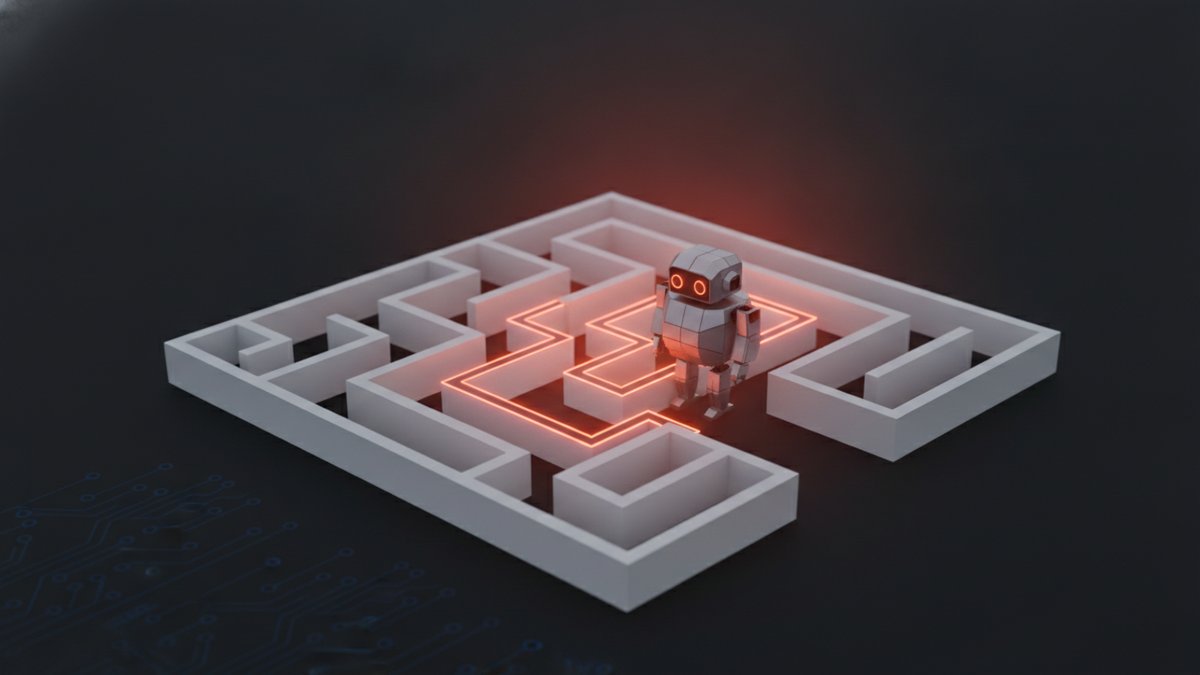 Maze solving robot following a wall with two ultrasonic sensors