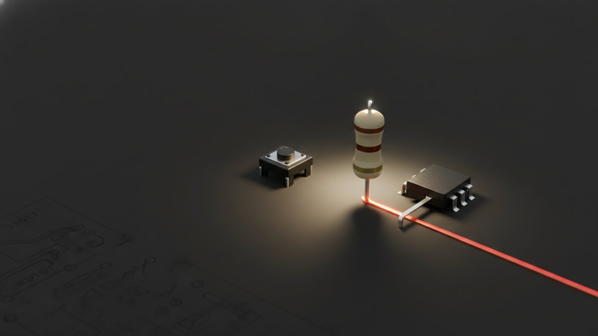 Pull-up and pull-down resistors on a breadboard button circuit